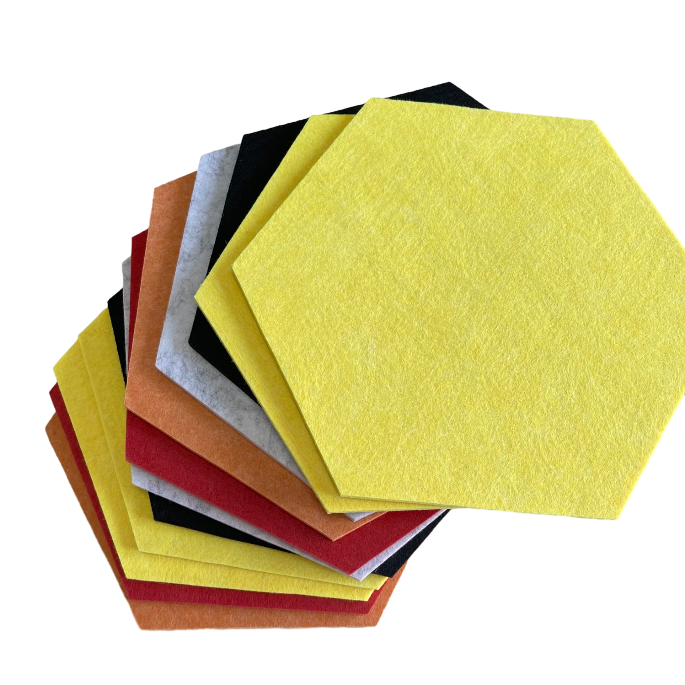 Self Adhesive Hexagon panels Square Large Polyester Felt Board Tiles Sound Proof Acoustic Wall Panel