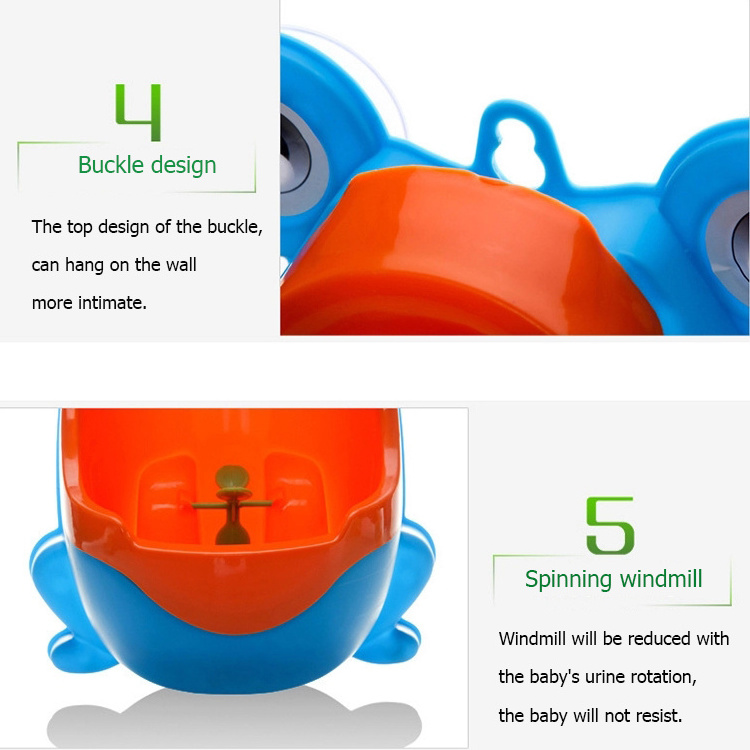 Cartoon Cute Frog Plastic Potty Training Urinal Infant Toddler Bath Toilet for Baby Boys and Children Kids' Bathroom Accessory