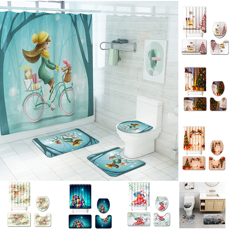 Hot Selling Custom Print Betty Boop Cartoon Shower Curtains Set Unique Design for Kids