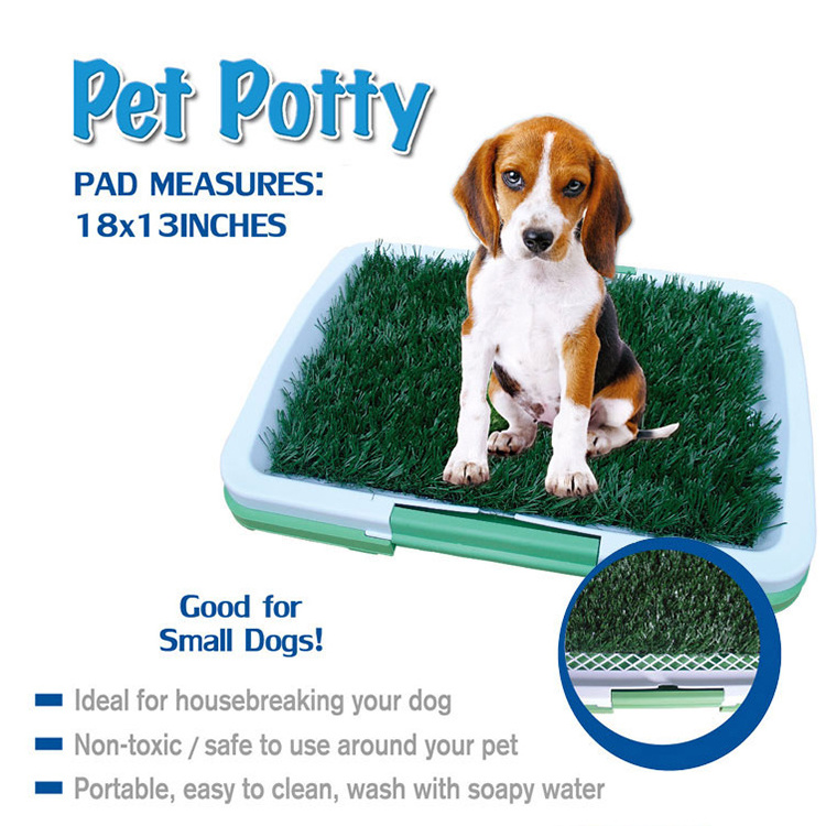 New Fashion Outdoor Portable Plastic Indoor Dog Potty Tray Artificial Grass Pet Toilet Grass