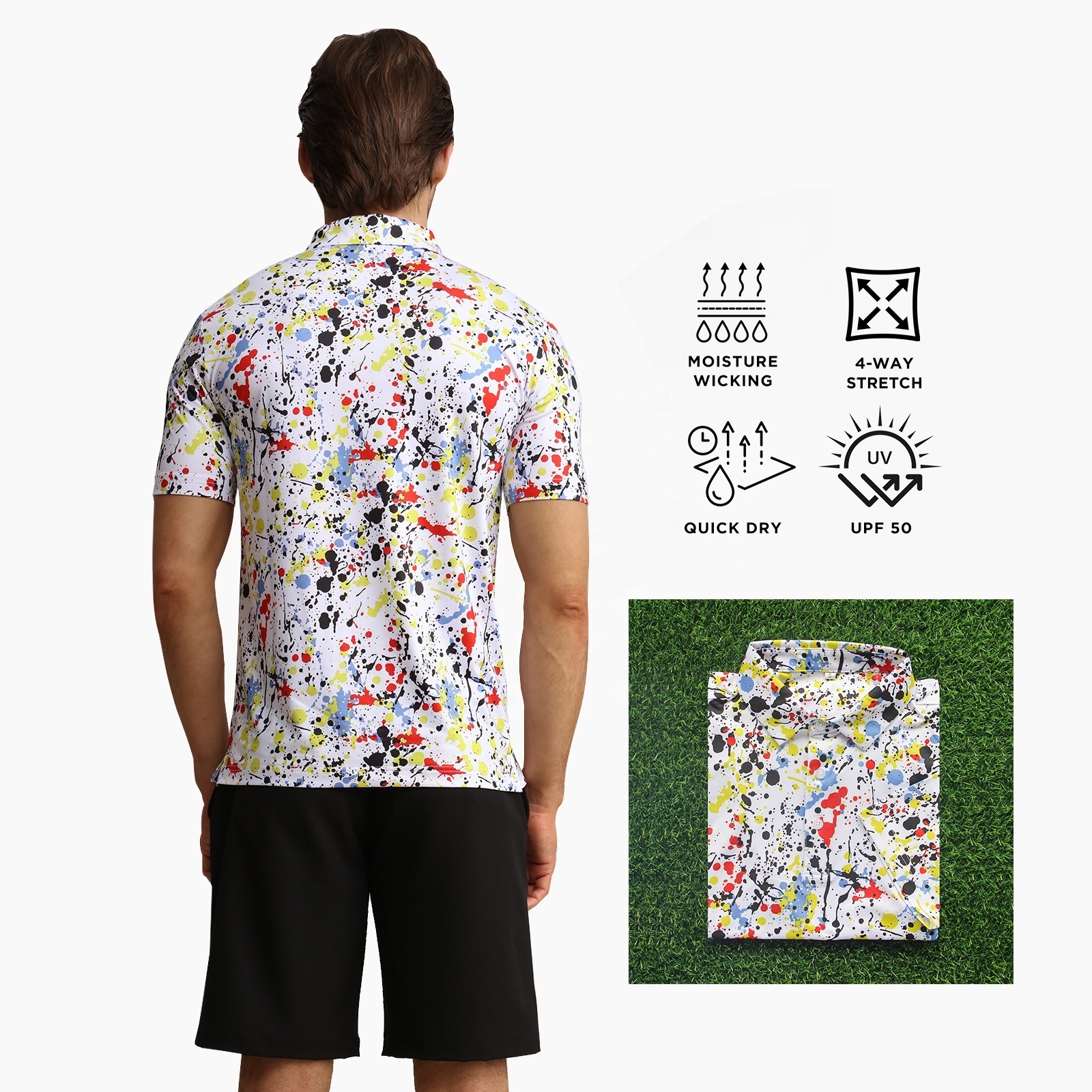 Hot Sale Moisture Wicking Soft Feel Polo Shirts Dry Fit Custom Embroidery Logo Golf Shirts Clothing Apparel