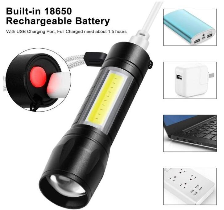 Amazon New Product Ideas 2022 Mega Ranger Ultra High Power Rechargeable Cob Led Mini Torch Light Flashlights