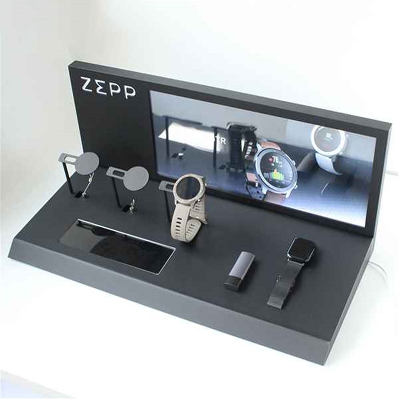 Professional counter L shape acrylic wrist watch display stand for retail store