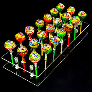 Wholesale Counter Plastic candies holder Acrylic candy store display lollipop display holder for retail shop