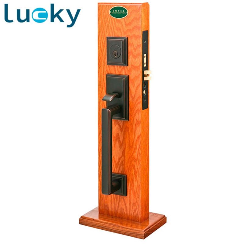 Custom Floor Standing Wooden Door Lock Display Racks for Wholesale