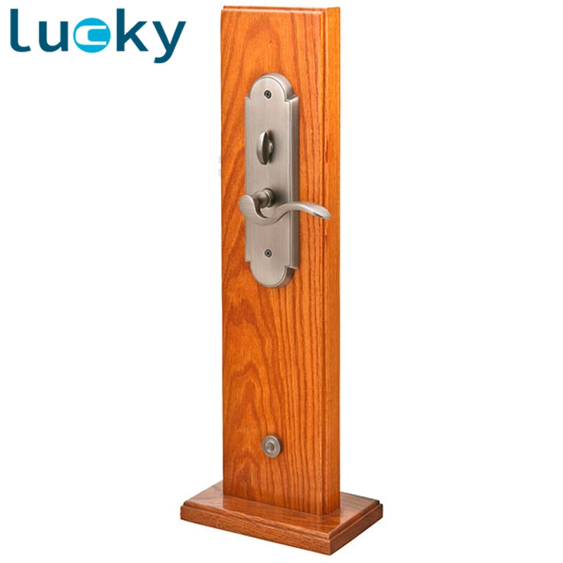 Custom Floor Standing Wooden Door Lock Display Racks for Wholesale