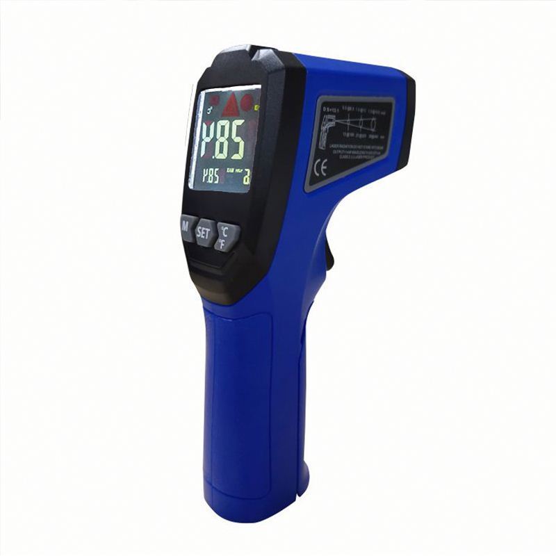 Multi-function pyrometer infrared industry thermometer Large color LCD display with backlight