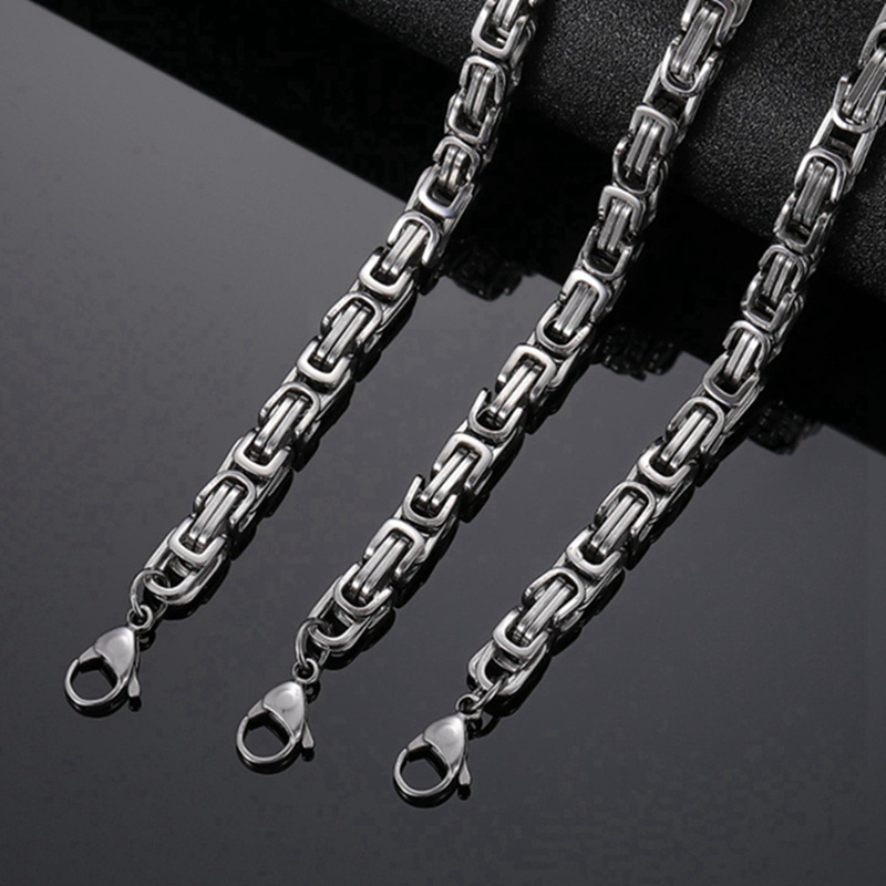 Jewelry Chain Necklace Byzantine Chain Necklace Arrival Price Stainless Steel Non Tarnish Stainless Steel 2023 New Hiphop CN;GUA