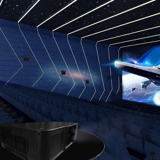 3LCD 20K Lumens Professional Video Projector 4K Hologram with Laser Engineering for Large Venues Stage Cinema 3D Mapping