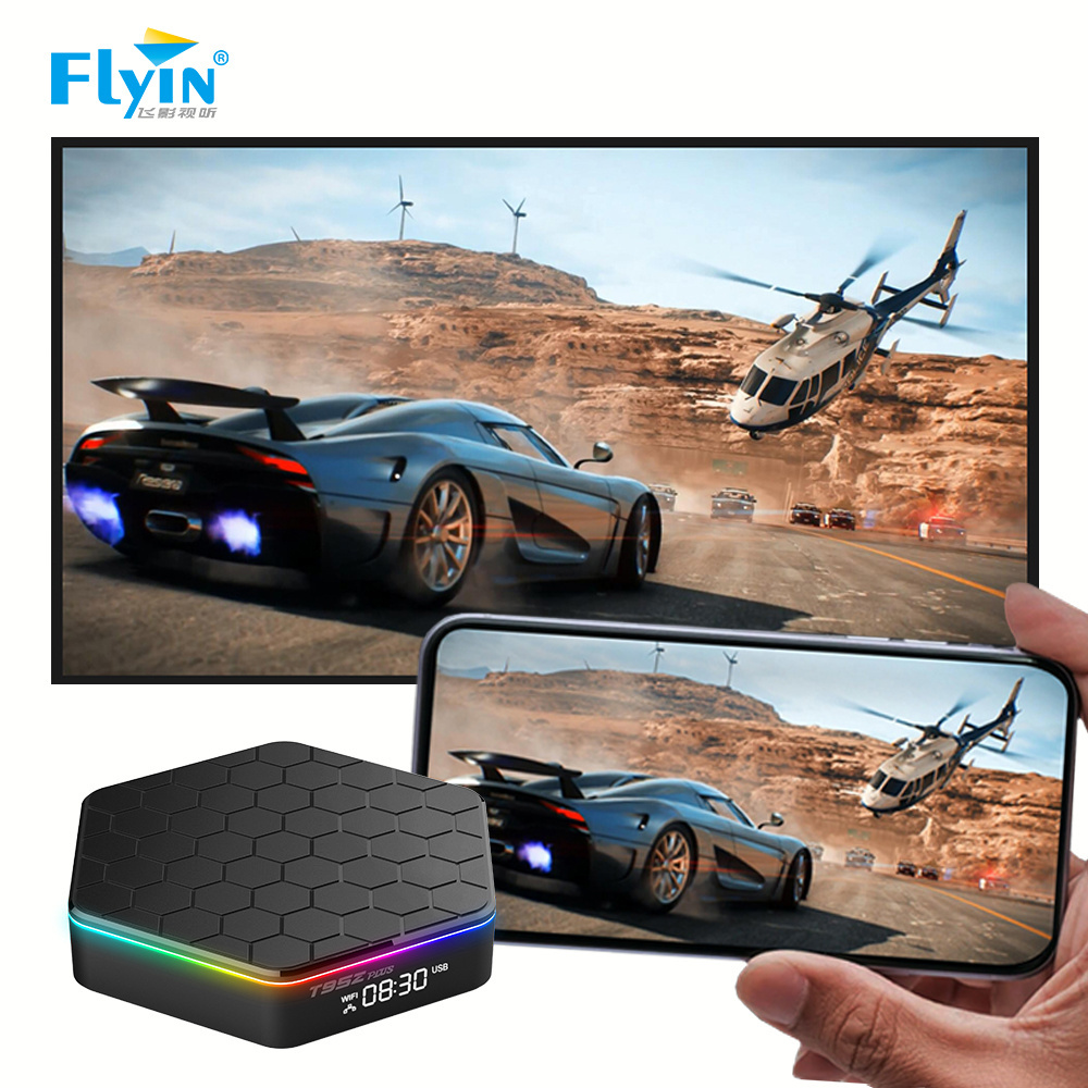 Flyin Iptv Ready full hd 4k ultra output smart tv box android 12 6k ram 8gb rom 128g 64bit set top box iptv tv box