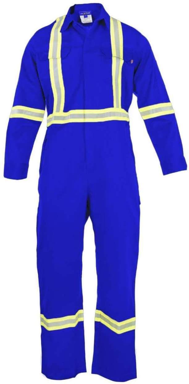 100% FR Cotton Reusable Safety Working Fire Retardant Clothing With Reflective Tape for Men Coveralls