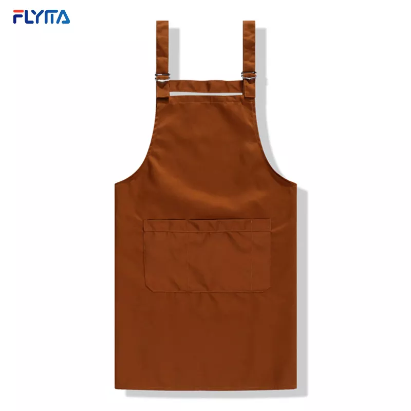 Women's high-quality modern black polyester 100% cotton waterproof adult chef home barbecue food cooking kitchen apron