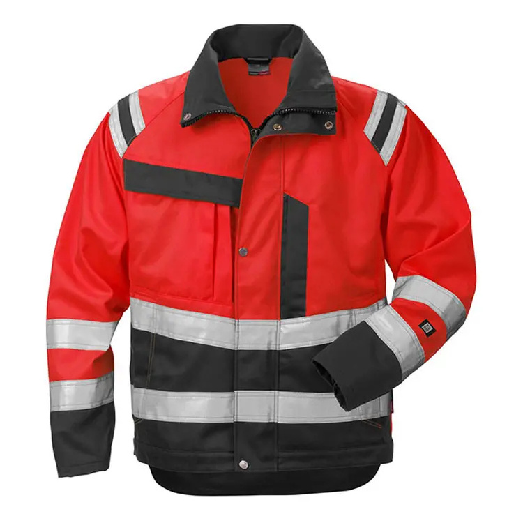 Custom Reflective Jacket High Visibility Waterproof Reflective Work Clothes Men'S Coat Safety Reflective Jacket