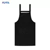 Women's high-quality modern black polyester 100% cotton waterproof adult chef home barbecue food cooking kitchen apron