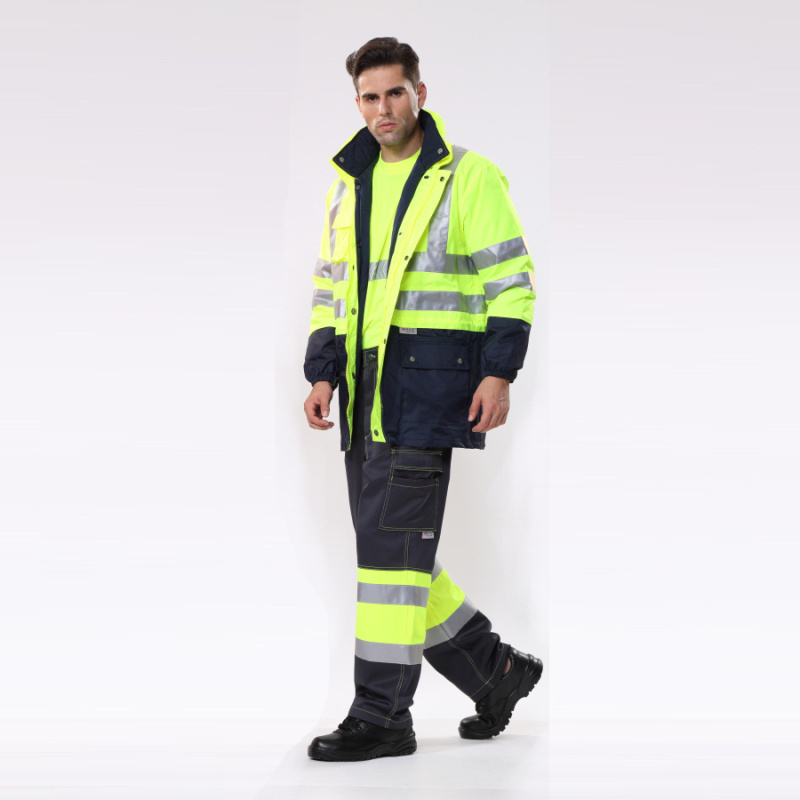 Customized Logo Fireproof Work reflective jacket Hi-Vis reflective safety jacket Wear For Men High visibility  work uniform