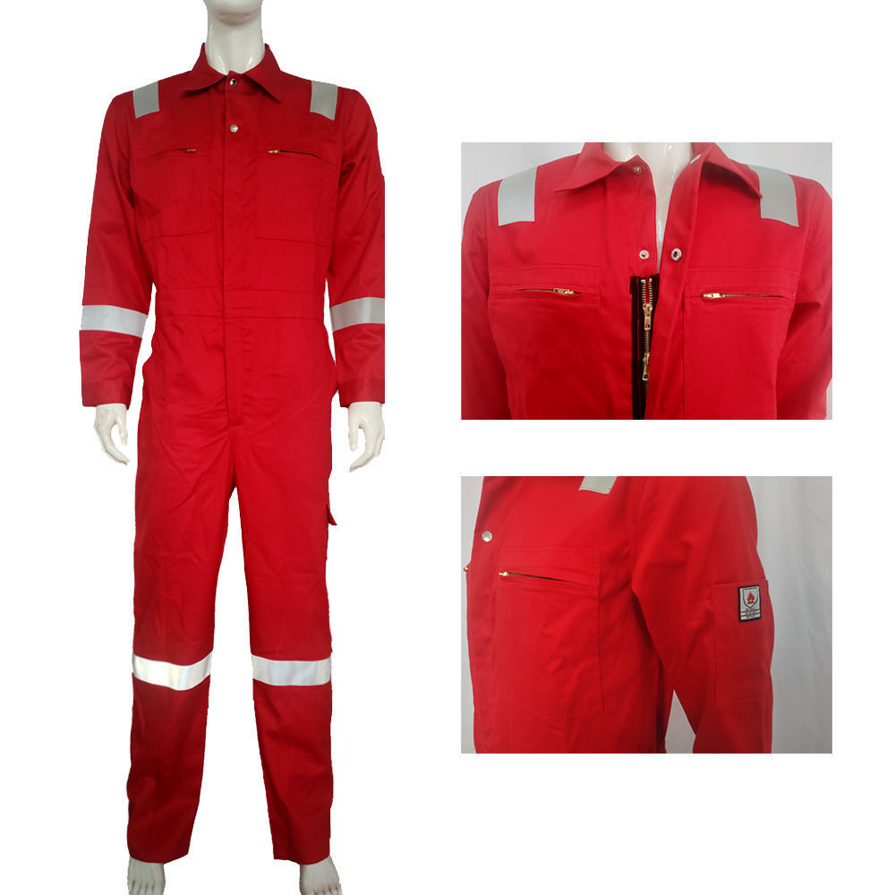 Factory Custom Fire Proof Work Overall Boiler Suit Industrial Safety Uniform Jumpsuit Workwear Flame Fire Retardant FR Coveralls