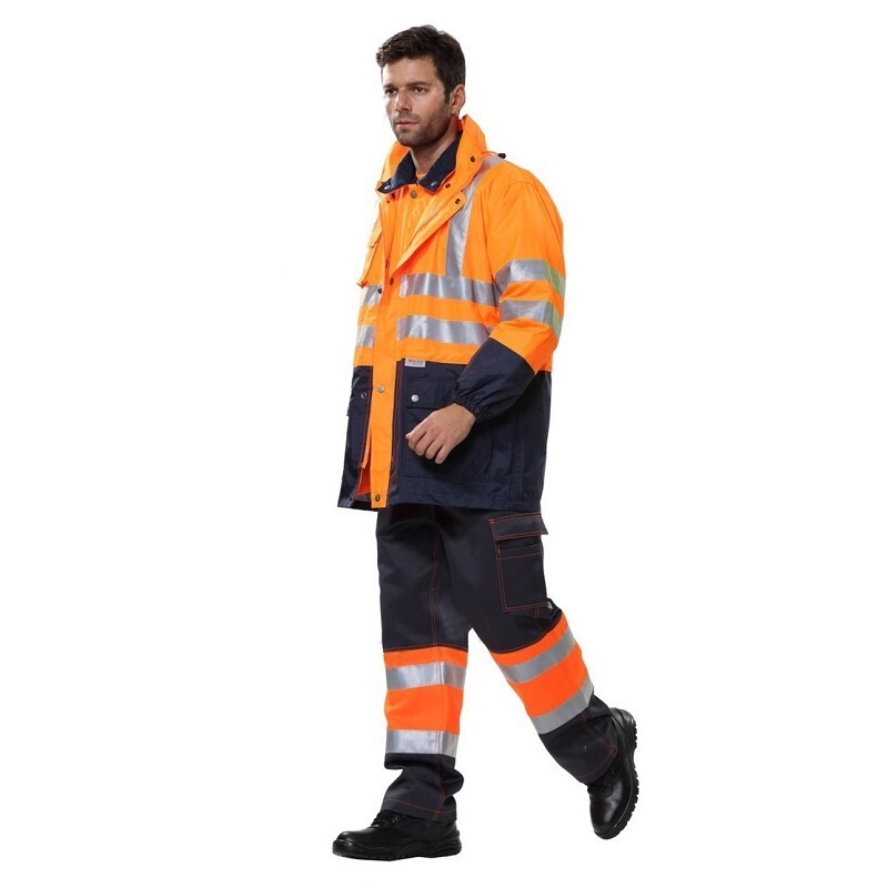 Customized Logo Fireproof Work reflective jacket Hi-Vis reflective safety jacket Wear For Men High visibility  work uniform