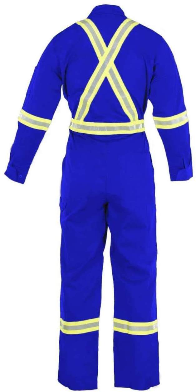 100% FR Cotton Reusable Safety Working Fire Retardant Clothing With Reflective Tape for Men Coveralls