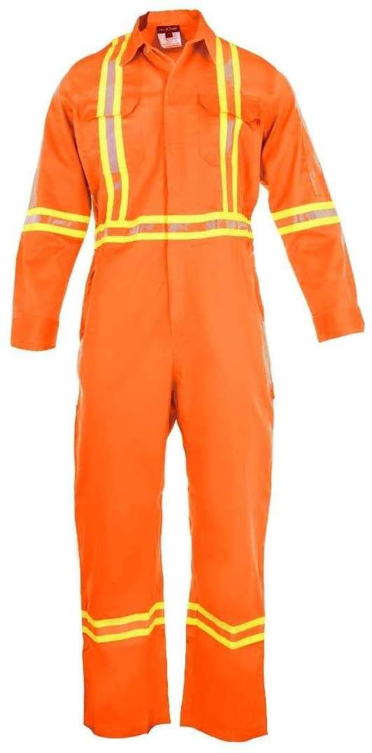 100% FR Cotton Reusable Safety Working Fire Retardant Clothing With Reflective Tape for Men Coveralls