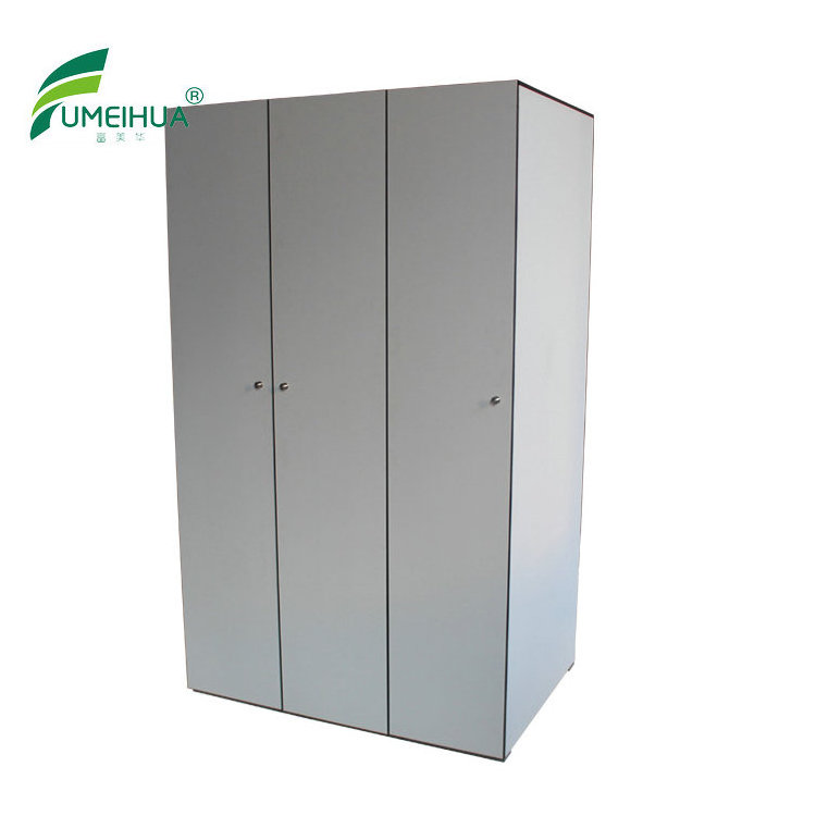 Gray color single tier locker with adjustable shelf key lock office cabinet