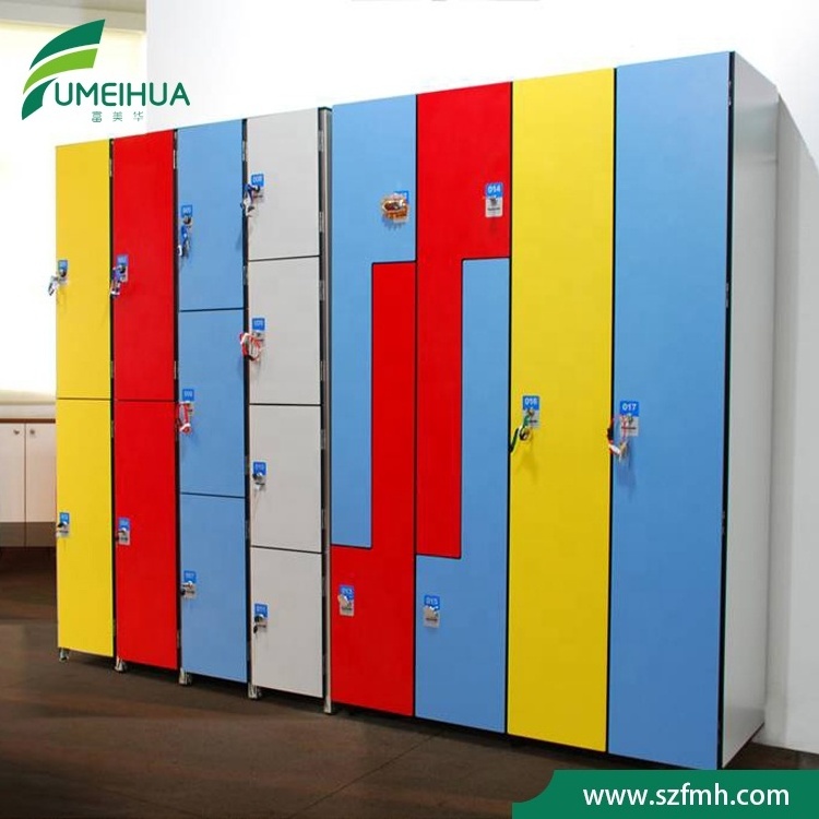 FuMeiHua High Quality Cheap Office Staff Clothes 15 Doors HPL Compact Locker