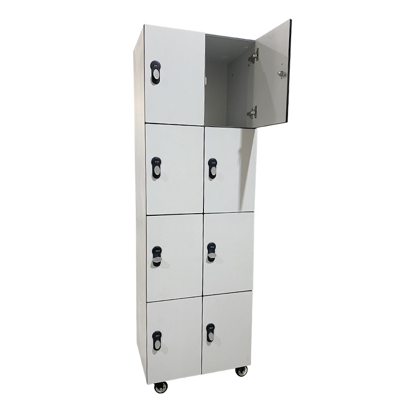 Hong Kong light grey 4 door staff locker 8 door HPL employees lockers for hostels