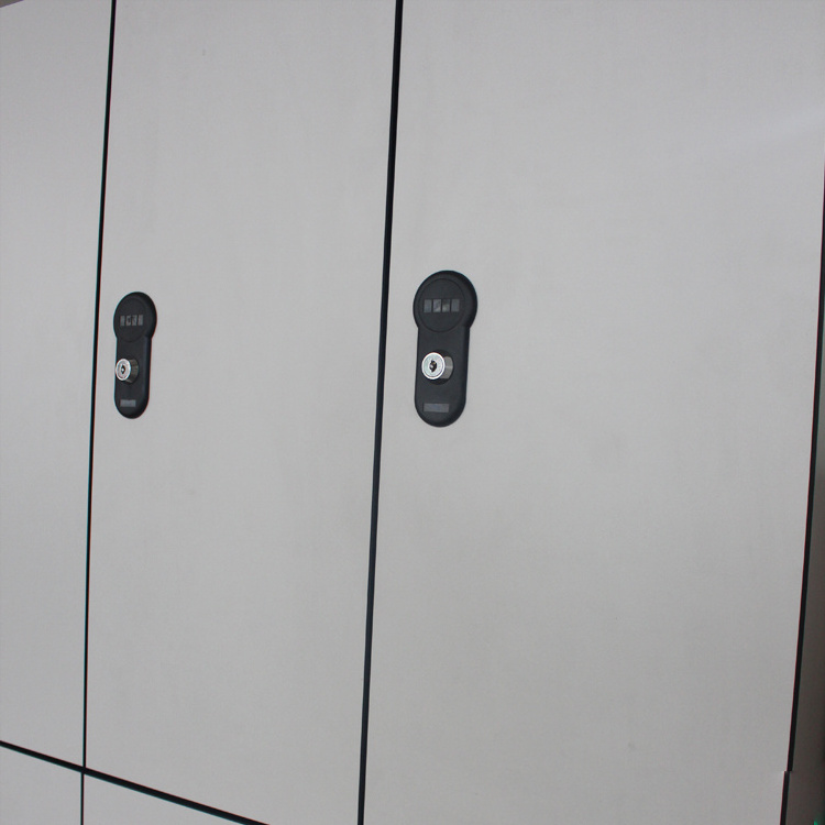 Commercial furniture Single mudroom locker cabinet One tier stadium wood locker hasp padlock system employees locker