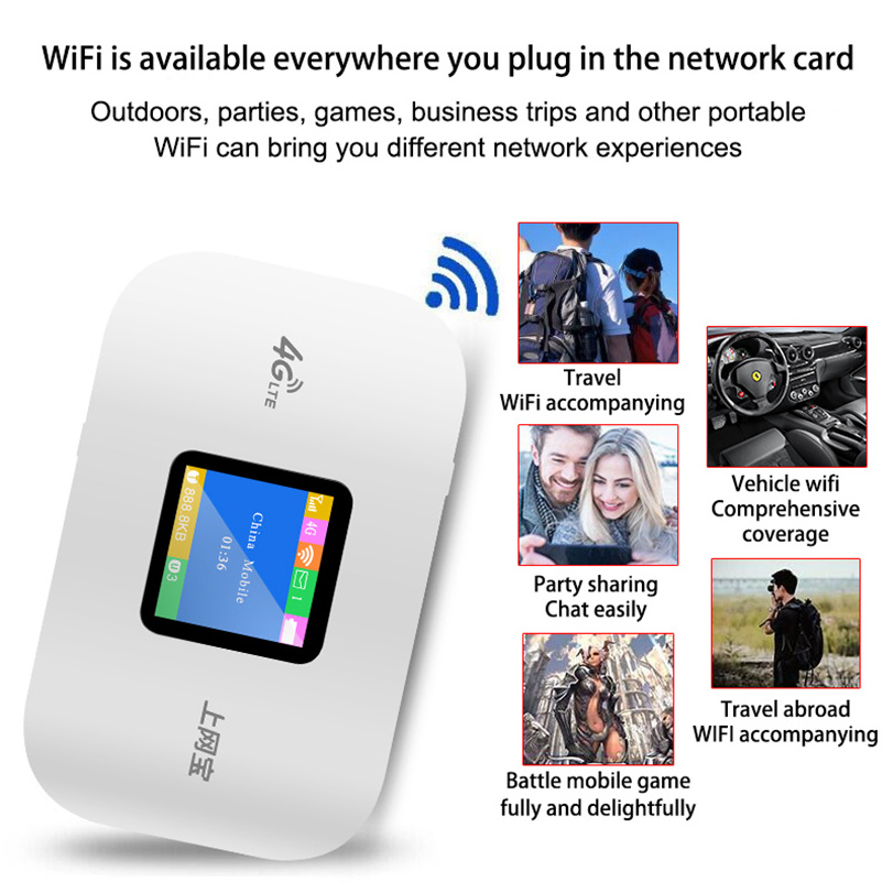 2022 Latest Model Original Portable Smart Mni Mobile Hotspot English Firmware Wireless LTE FDD Wifi with SIM Card Slot 4G Router