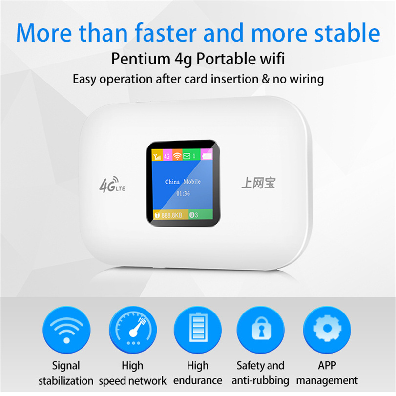 2022 Latest Model Original Portable Smart Mni Mobile Hotspot English Firmware Wireless LTE FDD Wifi with SIM Card Slot 4G Router