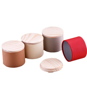 Wholesale Organic Color  Friendly Paper  Packaging original wood paper box With Wooden Lid