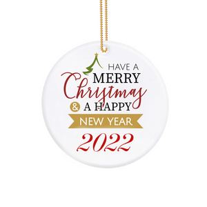 Ceramic Printable Bauble MDF Holiday Decor Hanging Custom Blank Decorations Christmas Ornament Sublimation