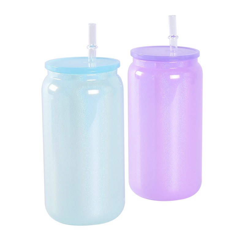 Hot Sale Bulk Canning Jars 16 Oz 16Oz Reusable Travel Ice Glass Can Tumblers Mug For Cold Coffee Bubble Tea Boba