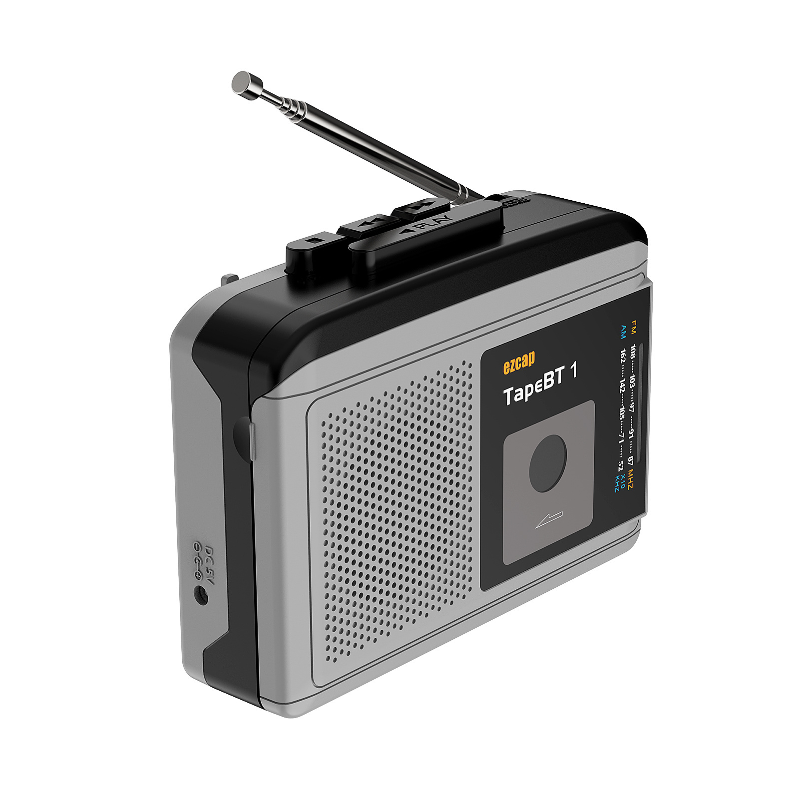 ezcap244 TapeBT1 Bluetooth Cassette Player with AM FM  Radio Walkman Inside Speaker Tape Player