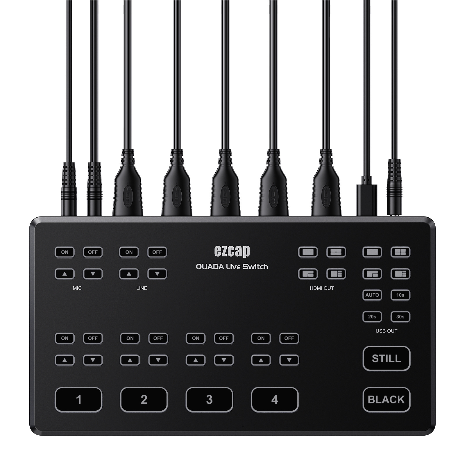 ezcap QUADA Live Switch 4 channel HD video live stream Switch ---ezcap328