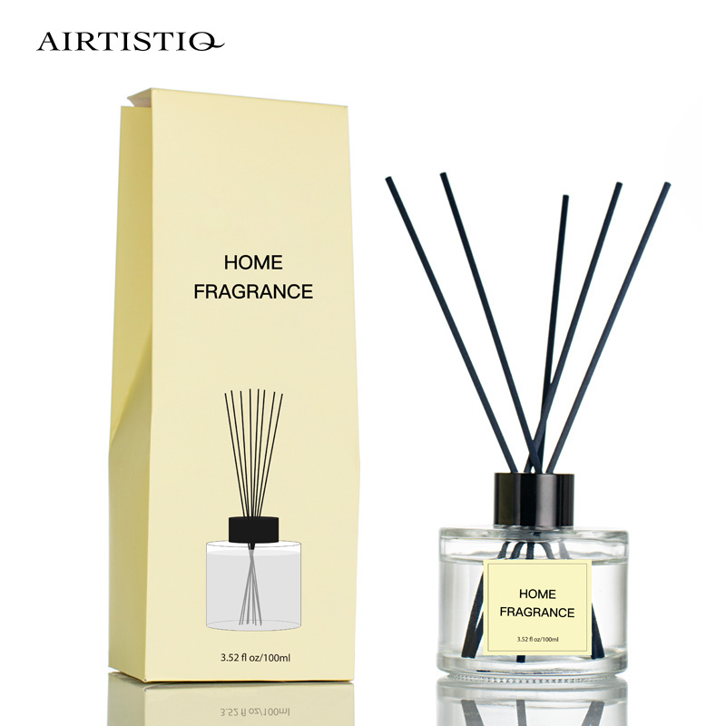 OEM Fragrance Air Freshener Home Decor 100ml Custom Reed Diffuser Bottle with Packaging