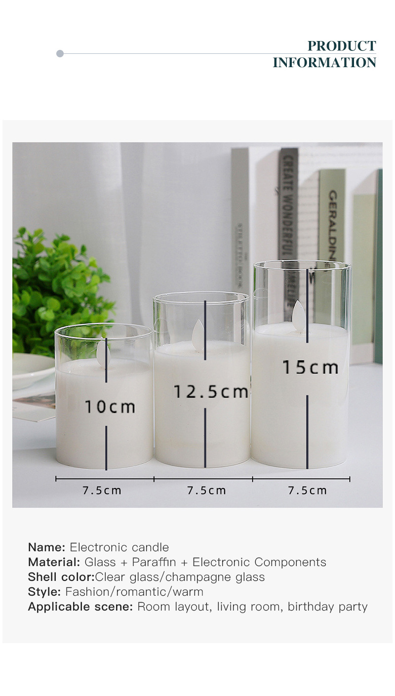 Ivory Color Battery Operated Dancing Flame LED Candles Flameless Flickering Pillar Candle with Remote and Timer LED candles