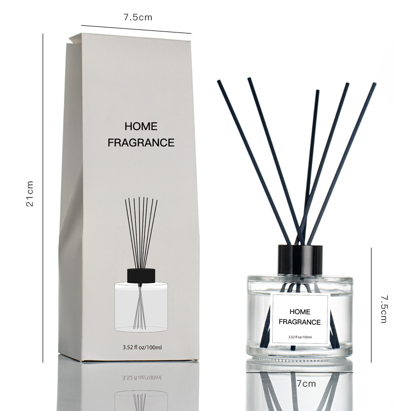 OEM Fragrance Air Freshener Home Decor 100ml Custom Reed Diffuser Bottle with Packaging