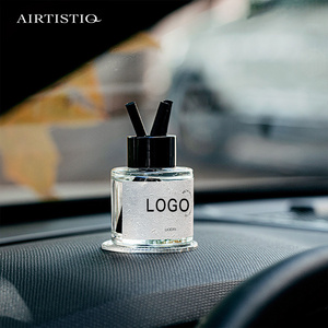 Car air freshener 50ml multi smell luxury aroma glass bottle car reed diffuser