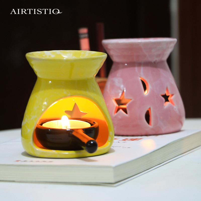 Hot Sale Popular Fragrance Portable Warmer Ceramic Candle Wax Melt Burner Incense burners