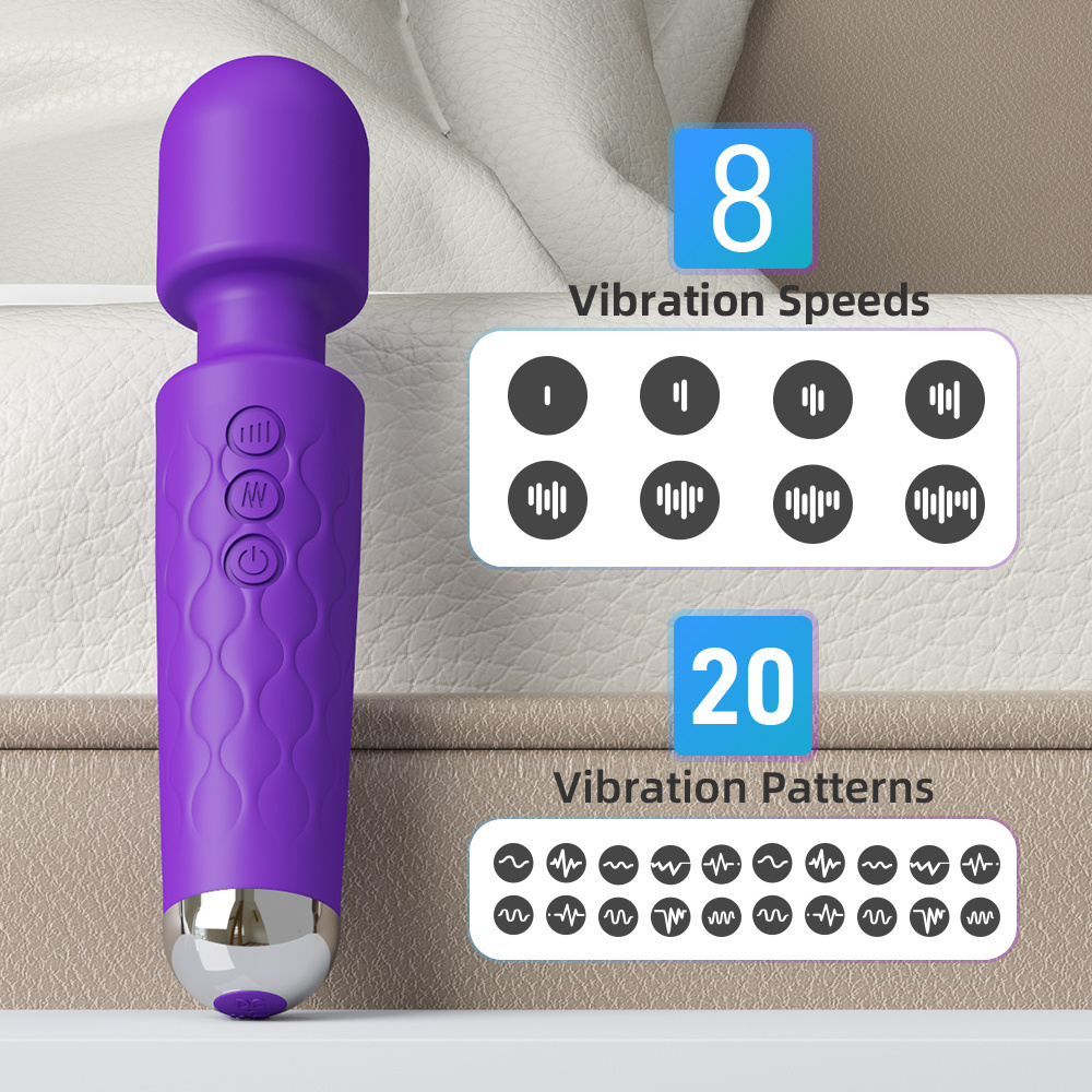 Personal Handheld Electric Mini Massage Stick Rechargeable Wand Vibrator Magic Powerful Wand Massager