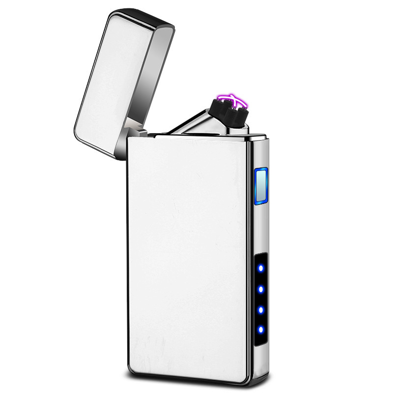 2019 NEW Custom Metal Smoke Plasma USB Electric Lighter, USB Electronic Pipe and Cigar Dual Arc Lighter