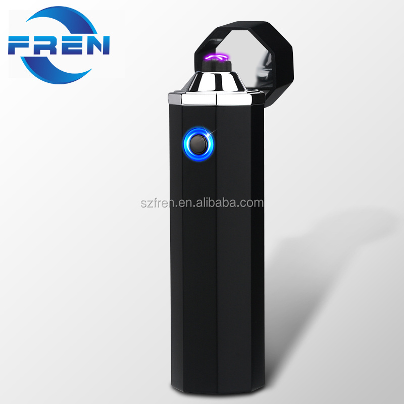 New Custom Metal Multifunction Smoke Plasma USB Electric Lighter, Rechargeable Electronic Dual Arc Pipe Cigar Lighter