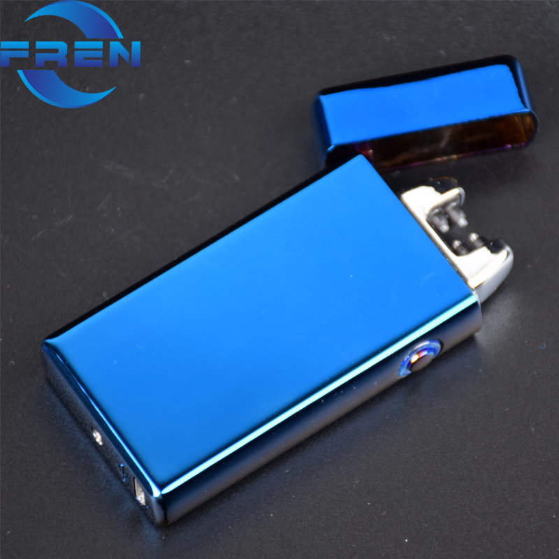 FR-609 The latest Windproof lighters creative metal USB charging electric double arc smoking lighter