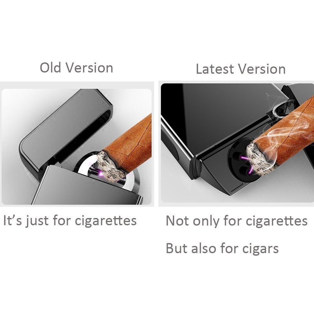 Fashion Rechargeable Double Arc Plasma Cigarette Lighter Metal Pipe Smoking Lighter