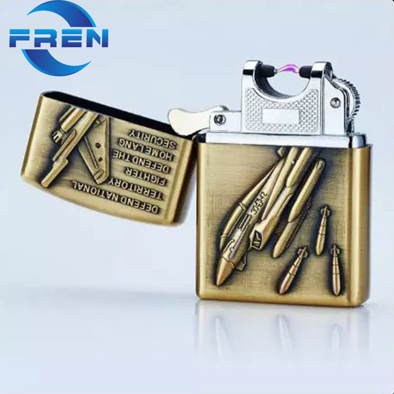 2022 Fren Gold and silver zinc alloy best price arc lighter,arc lighter usb