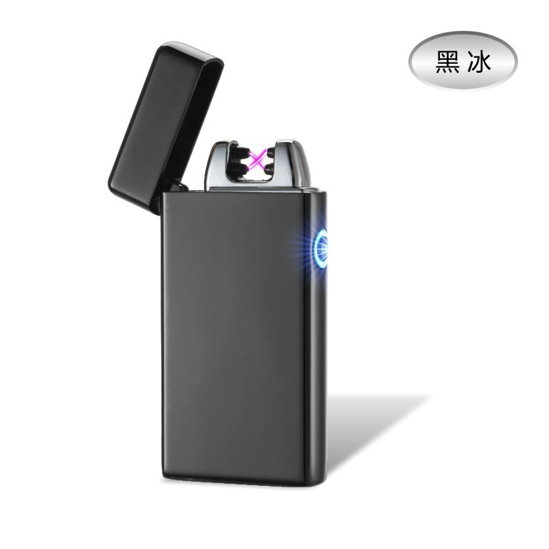 Electric Rechargeable Double Arc Plasma Cigarette Candle Cigar Lighter Metal Windproof Smoking Pipe Lighter Custom LOGO