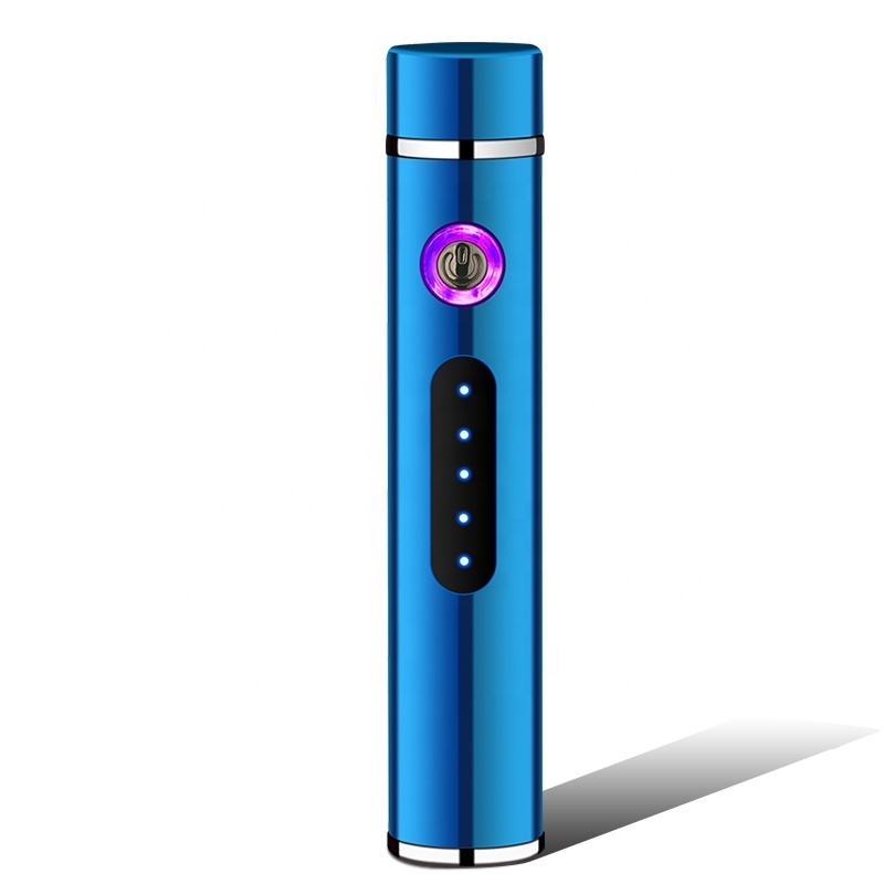 2024 Newest cheap slim lighter with finger touch sense usb plasma lighter round encendedor