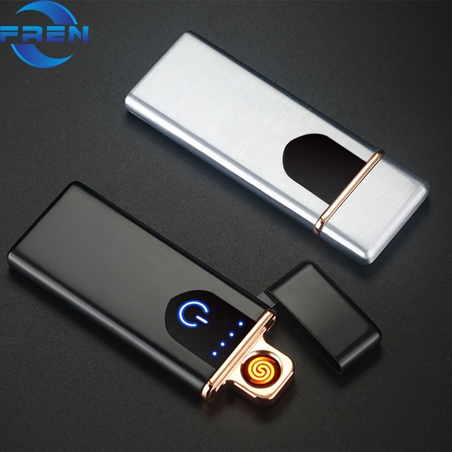 Electric USB Rechargeable Flameless Windproof Cigarettes Other Lighters & Smoking Accessories Custom Logo Wedding Candle Lighter