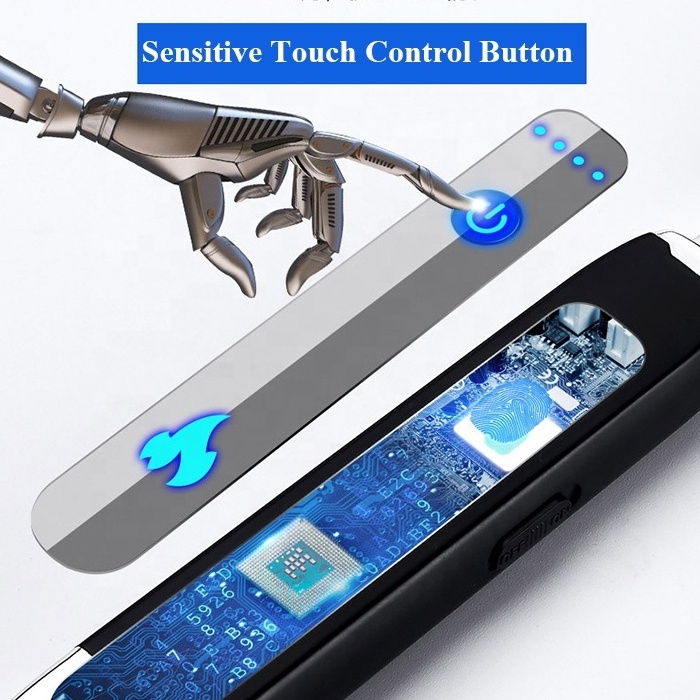 Finger Touch Sensor BBQ Lighter Long Handle USB Lighter Free Sample