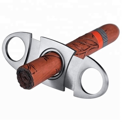 Wholesale high quality Cigar Cutter Guillotine, Stainless Steel Double Blade Cigar Cutter